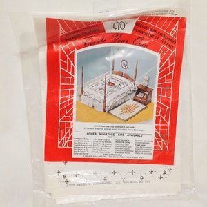 Create Your Own Cross Stitch Quilt & Dust Ruffle Kit Doll Bedroom Furnishings